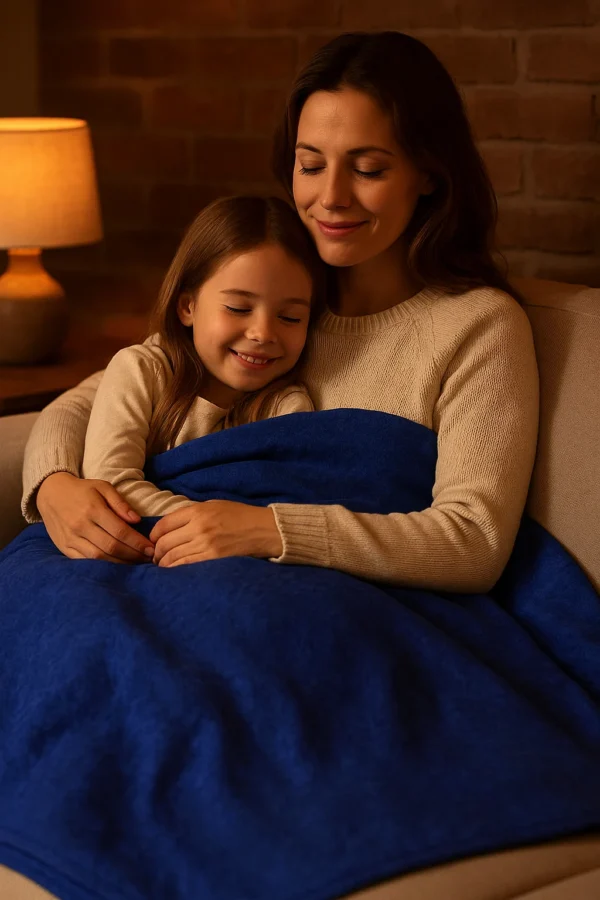 Blue Weighted Blanket for Family Comfort medical grade vinyl weighted blanket