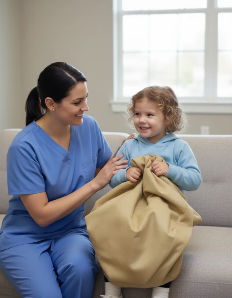 Crinkle sensory blanket with soft tactile and sound feedback