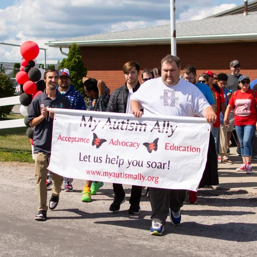 My Autism Ally Autism Acceptance Walk participants in Fort Wayne, Indiana